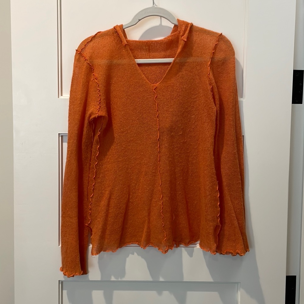 SOLD Lightweight Orange Beach Coverup